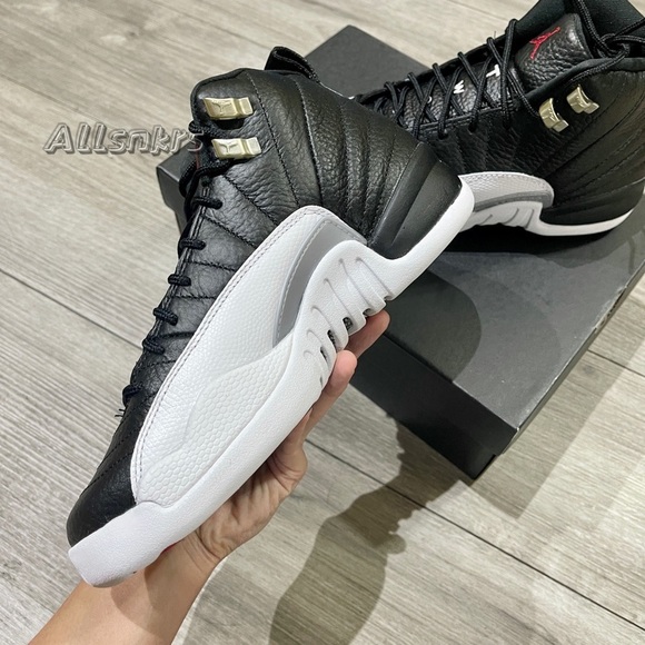 Air Jordan 12 Retro Black White Silver GS - Picture 6 of 10